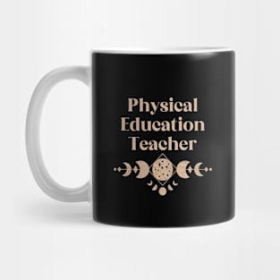 Physical Education Teacher - Boho Colored Moon Phase Design Mug